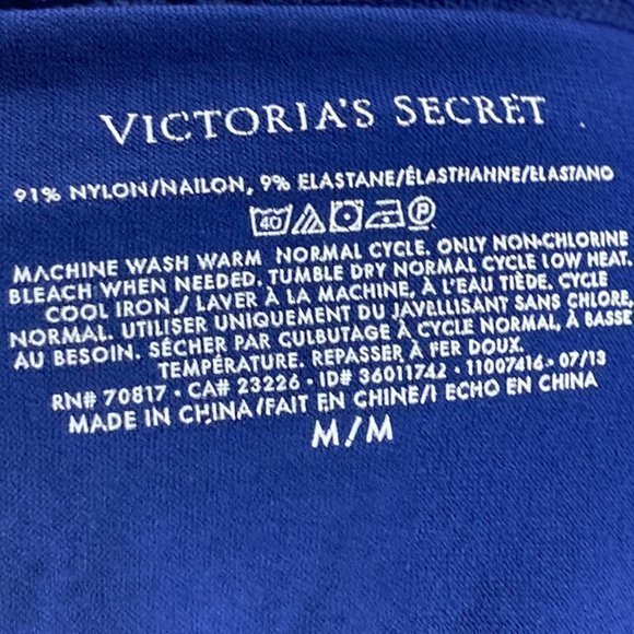 Victoria's Secret M Blue Shaper Control Slimming Lace Trim Camisole Cami Bra Top - Picture 3 of 3